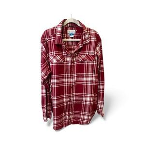 Columbia Men’s XL Plaid Button-Down Flannel – South Carolina Gamecocks